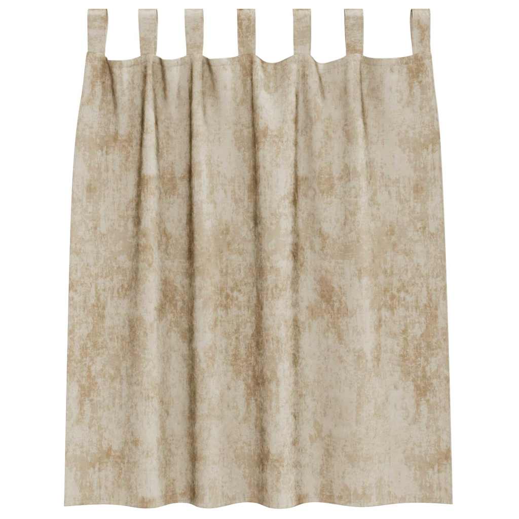 Curtain with Curtains 2 pcs Cream 140 x 140 cm Velvet